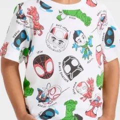 Toddler Boys' Marvel Short Sleeve T-Shirt - White