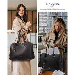 Laptop Tote Bag for Women, Work Bags Laptop Bag Teacher Tote Bag, Leather Computer Bag