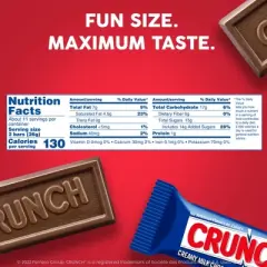 Crunch Fun Size Chocolate Candy Bar - 10oz Bag
