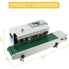 Automatic Horizontal Continuous Band Sealing Machine PVC Plastic Bag Sealer Tool