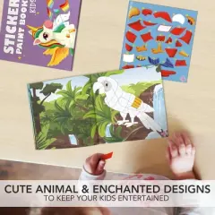 Fun Paint & Sticker Books for Kids (Set of 2) &ndash; Engaging Activity with Shapes & Numbers for Ages 4&ndash;8 &ndash; Great for Home or Travel