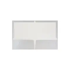 JAM Paper Laminated Two-Pocket Glossy Presentation Folders Silver 385GSID