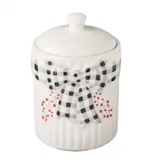 The Lakeside Collection Plaid and Berries Kitchen Collection - Canister