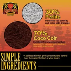 Royal Gold Coco & Perlite 70-30 Premium Soilless Growing Medium Blend, 1.76 Cu Ft