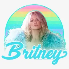 Women's Britney Spears Rainbow Star T-Shirt