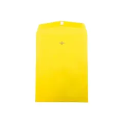 JAM Paper Open End Catalog Colored Envelopes w/Clasp Closure 10x13 YW Recycled 900906710