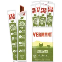 Snack Sticks by Vermont Smoke & Cure - Oven Roasted Seasoned - Turkey - Healthy Meat Protein - 1oz Jerky Stick - 24 count carton