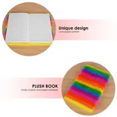 Paaaawaters Rainbow plush notebook A5 diary can be used for study and office, suitable for gifts for girls, cute, princess style