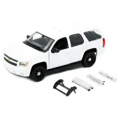2008 Chevrolet Tahoe Unmarked Police Car White 1/24 Diecast Model Car by Welly