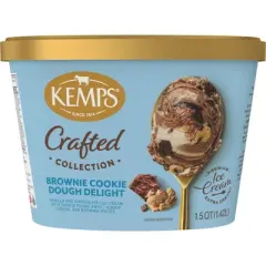 Kemps Crafted Collection Brownie Cookie Dough Delight Ice Cream - 1.5qt