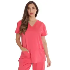 Just Love Stretch Solid Scrub Tops for Women 6827-COR-XL