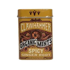 Clawhammer Organic Spicy Ginger Root Mints - Case of 12/1.07 oz