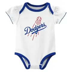 MLB Los Angeles Dodgers Infant Girls' 3pk Bodysuit