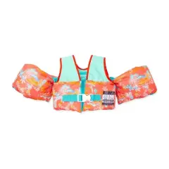 Speedo Splash Jammer - Coral/Teal: Youth Life Vest, 33-55 lbs, Buckle Closure