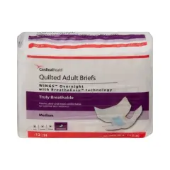 Cardinal Health Wings Incontinence Briefs, Heavy Absorbency