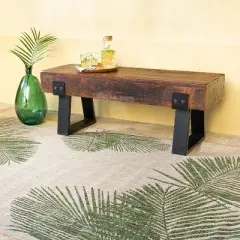 Evergreen Richland Indoor/Outdoor Reclaimed Wood Bench