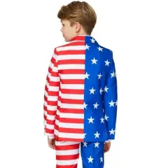 Suitmeister Boys Party Suit - USA Flag - Multicolor
