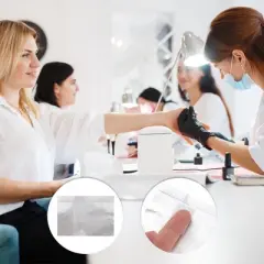 Unique Bargains Women's Porable Nail Art Tools Nail Polish Remover Foil Silver Tone 100pcs