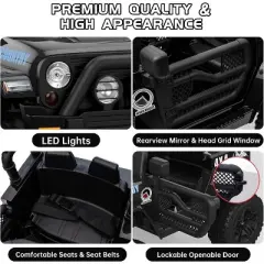 2-Seater Ride On Truck Car, 12V Electric Car for Kids Battery Powered Car w/Parent Remote Control