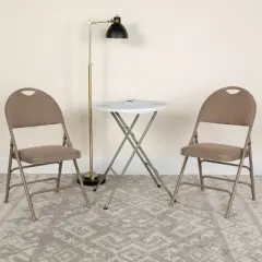 Emma and Oliver 4 Pack Home & Office Easy-Carry Party Events Padded Folding Chair