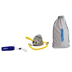 Sea Eagle 370 Deluxe 2 Person Inflatable Portable Sport Kayak with Paddles, 2 Moveable Seats, Foot Pump, and Carry Bag