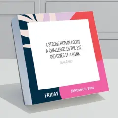 TF Publishing 2024 Daily Desktop Calendar 5.25"x5.25" Inspiring Women