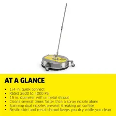 Karcher 15" Metal Surface Cleaner Pressure Washer Surface Cleaner