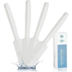 Powerstone Pumice Stone Toilet Bowl Cleaner with Extra Long Handle - 4 Pack | 3'' Longer Handle | Remove Hard Water Stains