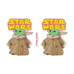 Star Wars The Mandalorian The Child Retro Logo Stance  Stainless Steel Water Bottle - White - 17 oz.