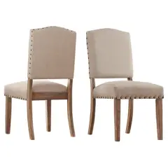 Set of 2 Cobble Hill Nailhead Accent Dining Chair Wood - Inspire Q