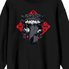 Dungeons & Dragons Mimic Monster Crew Neck Long Sleeve Men's Black Sweatshirt