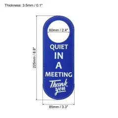 Unique Bargains PU Leather Double-Side Office Home Meeting Door Hanger Sign