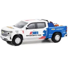 2022 Chevrolet Silverado Truck #1 "2022 NTT IndyCar Series AMR Safety Team" w/Equipment 1/64 Diecast Model Car by Greenlight