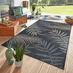 World Rug Gallery Bahama Palm Frond Indoor/Outdoor Area Rug