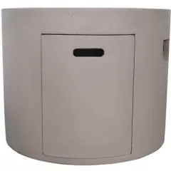 31 Inch Round Outdoor Fire Pit with 40,000 BTU and Hand Crafted Concrete Design