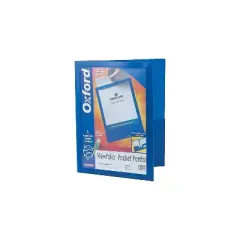 Oxford ViewFolio Polypropylene Portfolio 50-Sheet Capacity Blue/Clear 57441
