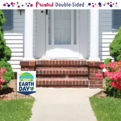 Big Dot of Happiness Happy Earth Day - Outdoor Home Decorations - Double-Sided Save the Planet Garden Flag - 12 x 15.25 inches
