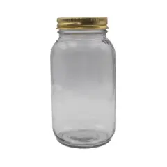 Anchor Hocking Regular Mouth Canning Jar - Case of 12 - 1 qt