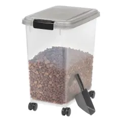 IRIS Airtight Pet Food Container with Casters and Scoop