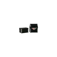 JAM Paper Desktop Business Card Box Black Kraft with Metal Edges Sold Individually (9064 202)