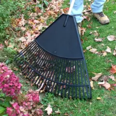 Emsco 31 Tines 3" Leaf Rake Resin Head and Hardwood Handle with Soft Foam Grip Black