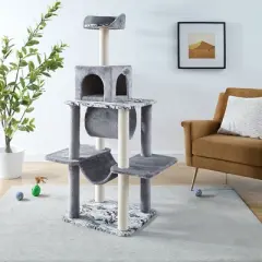Sam's Pets Dazzle 59"  Cat Scratching Tree In Gray