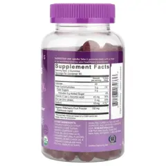 Viva Naturals Organic Elderberry, Vitamin C + Zinc Gummies, Raspberry Rush, 120 Gummies
