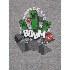 Minecraft Creepers Youth Athletic Gray Jogger Sweatpants