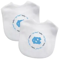Baby Fanatic Officially Licensed Unisex Baby Bibs 2 Pack - NCAA UNC Tar Heels