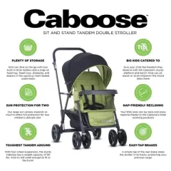 Joovy Caboose Sit And Stand Tandem Double Stroller, Appletree