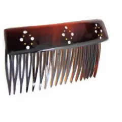 Speert Handmade European Side Comb Style #317 Diamond Crystal Tortoise 2.75" x 2