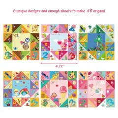 Fun Little Toys 48 PCS Cootie Catcher Card Games for Kids, Valentine's Day Party Favors, Giveaway Treats, and Family Activities