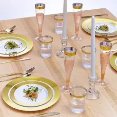 Silver Spoons Disposable Plate Set for Party, Includes 20 Dinner Plates (10.25&rdquo;), 20 Salad Plates (9&rdquo;) & 20 Dessert Plates (7.5&rdquo;), Gold - Ritz
