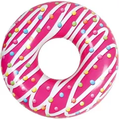 Sorbus Donut Inflatable Pool Float - Perfect Lounger, Raft, Lakes, Beaches, and Rivers - Great for Backyard, Pool Parties, Picnics, & More